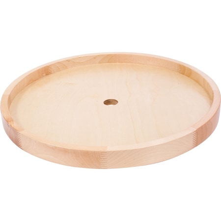 Hardware Resources 18" Round Wood Lazy Susan Individual Shelf with Hole LSR18